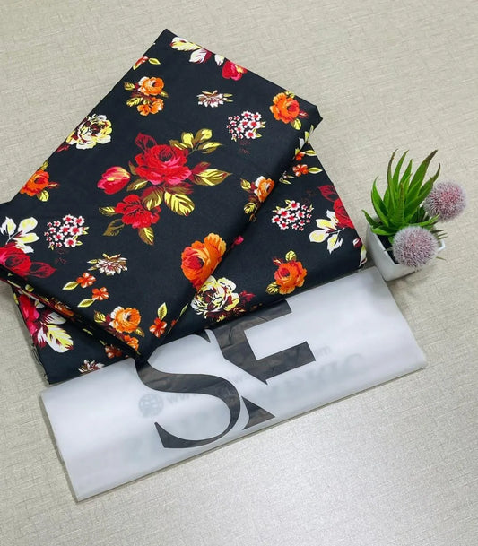 2 Pcs Women's Unstitched Printed Suit