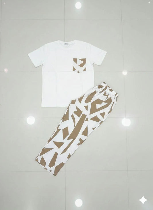 2 Pcs Women's Stitched Jersey Printed Night Suit