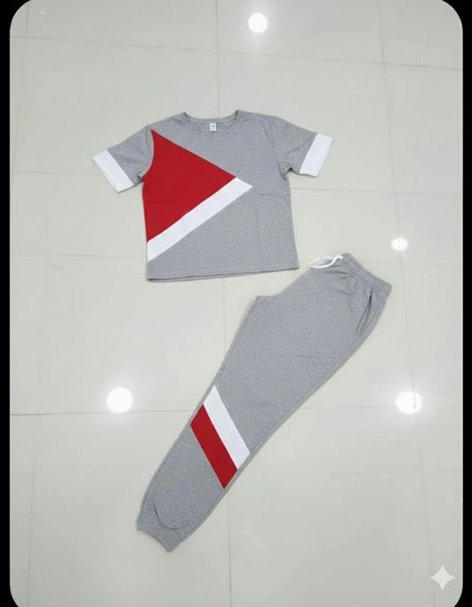 2 Pcs Women's Stitched Jersey Plain Tracksuit