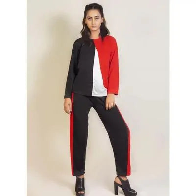 2 Pcs Women's Stitched Jersey Plain Tracksuit