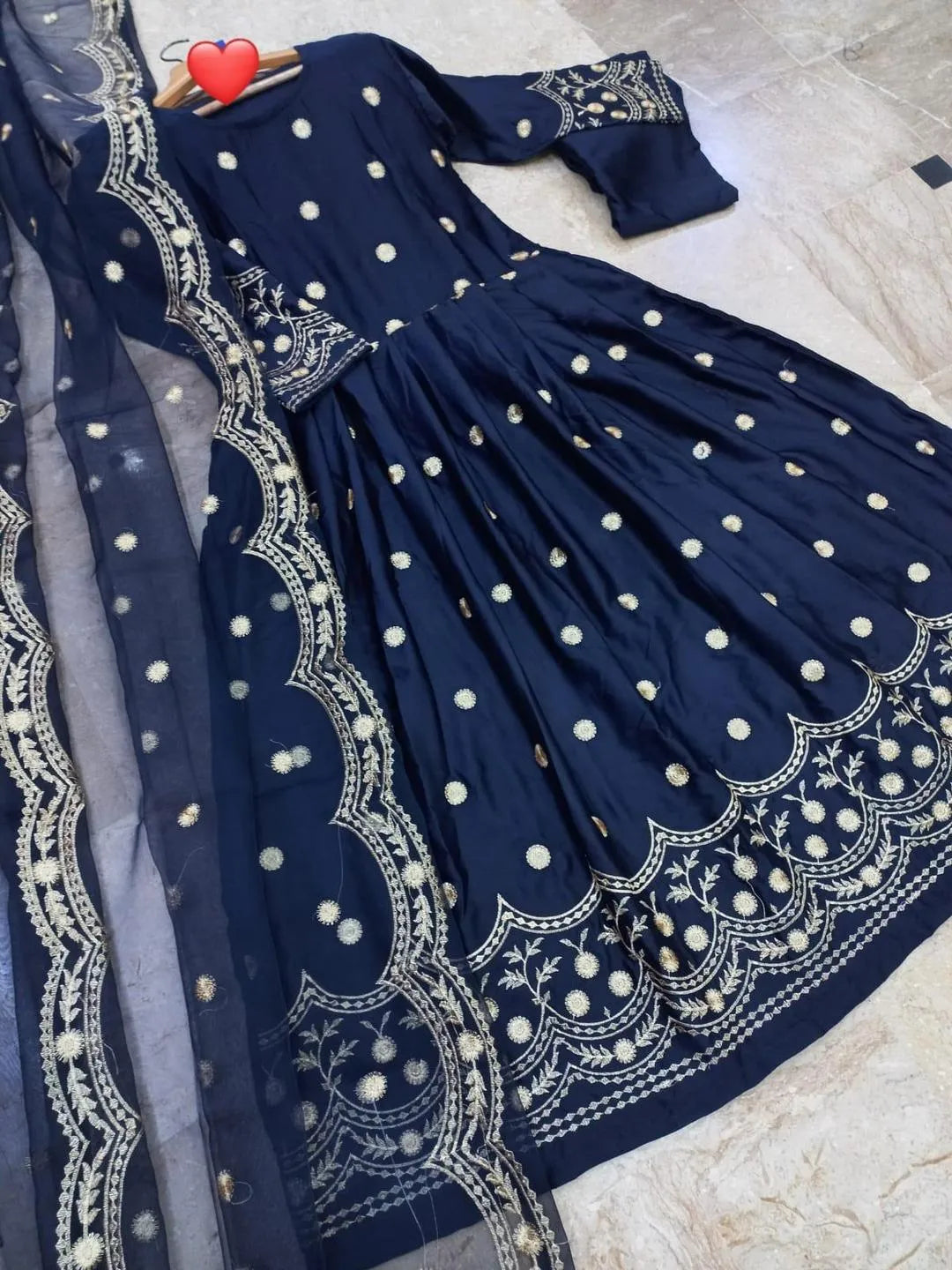 3 Pcs Women's Stitched Shamoz Silk Embroidered Maxi And Trouser