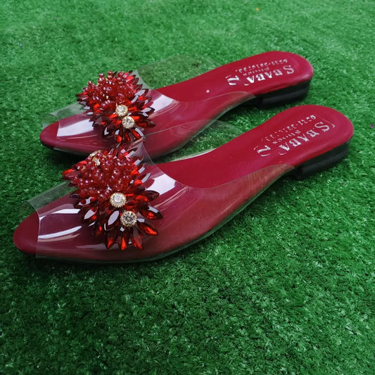 TRANSPARENT HALF SLIPPERS