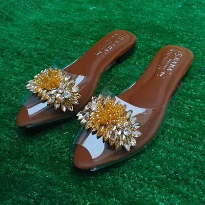 Women's Synthetic Leather Fancy Flip Flop