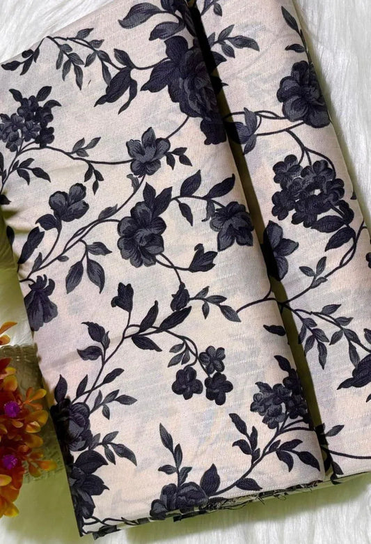 2 Pcs Women's Unstitched Printed Suit