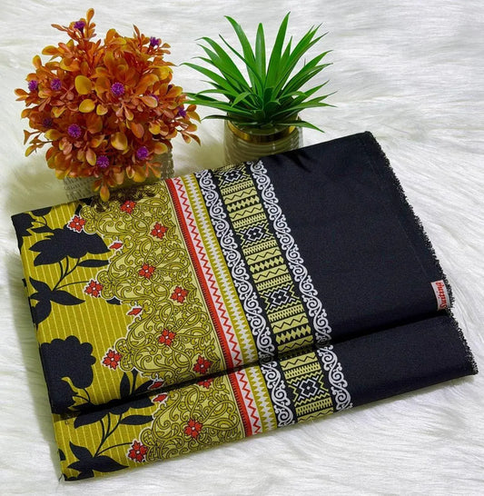 2 Pcs Women's Unstitched Printed Suit