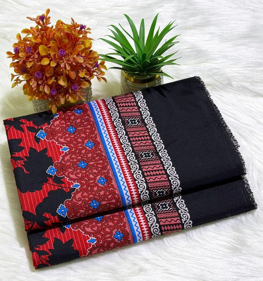 2 Pcs Women's Unstitched Printed Suit