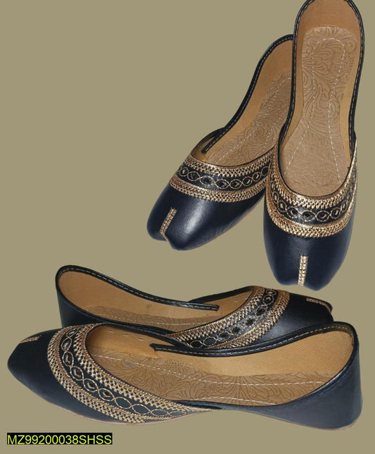 Women's leather Embroidered Khussa