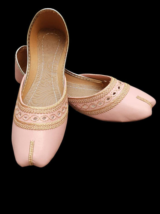 Stylish Women's leather  Khussa with Thread Work - 1 Pair